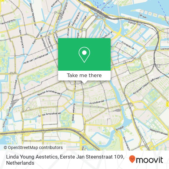 Linda Young Aestetics, Eerste Jan Steenstraat 109 kaart