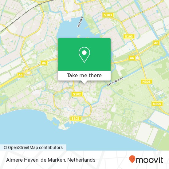 Almere Haven, de Marken kaart