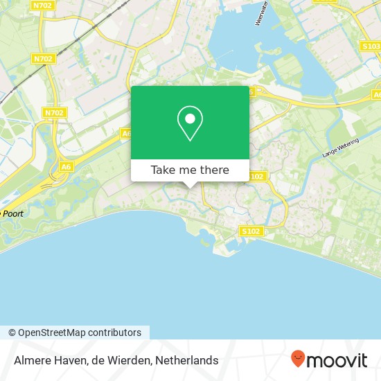 Almere Haven, de Wierden kaart