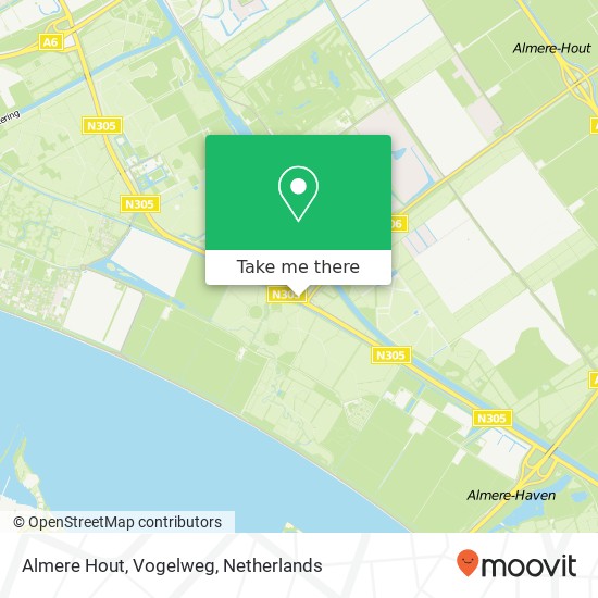 Almere Hout, Vogelweg kaart