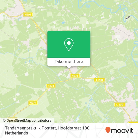 Tandartsenpraktijk Postert, Hoofdstraat 180 kaart