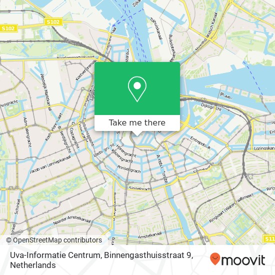 Uva-Informatie Centrum, Binnengasthuisstraat 9 kaart