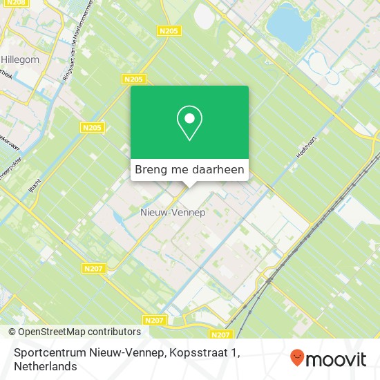 Sportcentrum Nieuw-Vennep, Kopsstraat 1 kaart