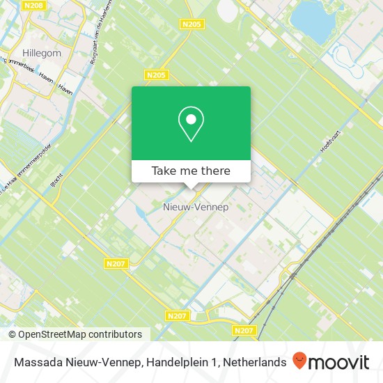 Massada Nieuw-Vennep, Handelplein 1 kaart