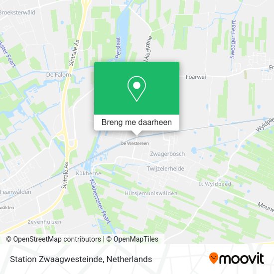 Station Zwaagwesteinde kaart