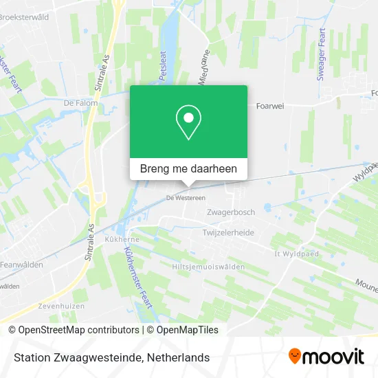 Station Zwaagwesteinde kaart