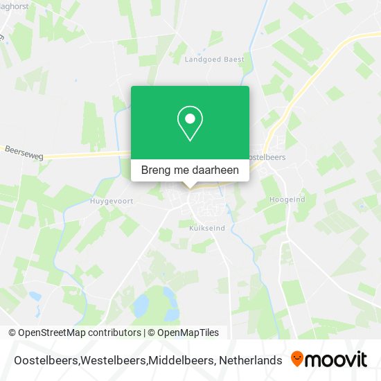 Oostelbeers,Westelbeers,Middelbeers kaart