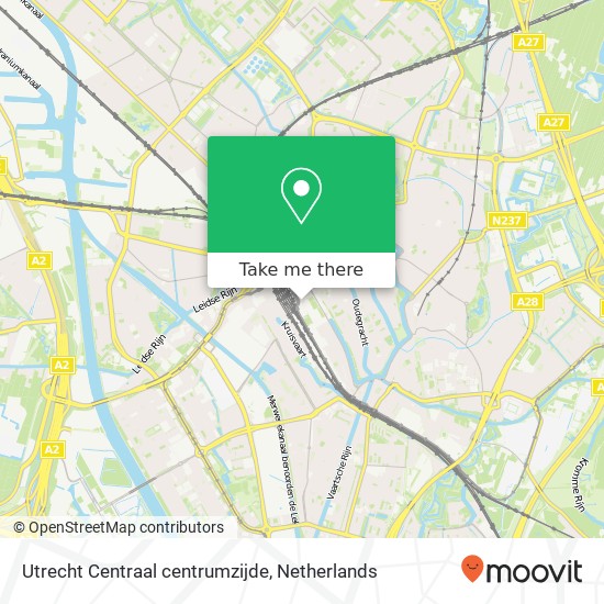 Utrecht Centraal centrumzijde kaart
