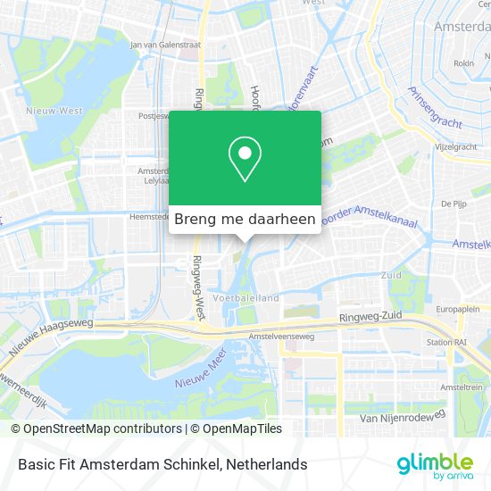 Basic Fit Amsterdam Schinkel kaart