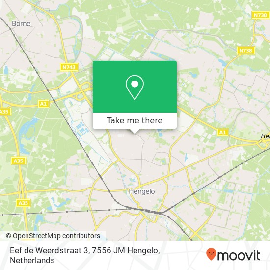 Eef de Weerdstraat 3, 7556 JM Hengelo kaart