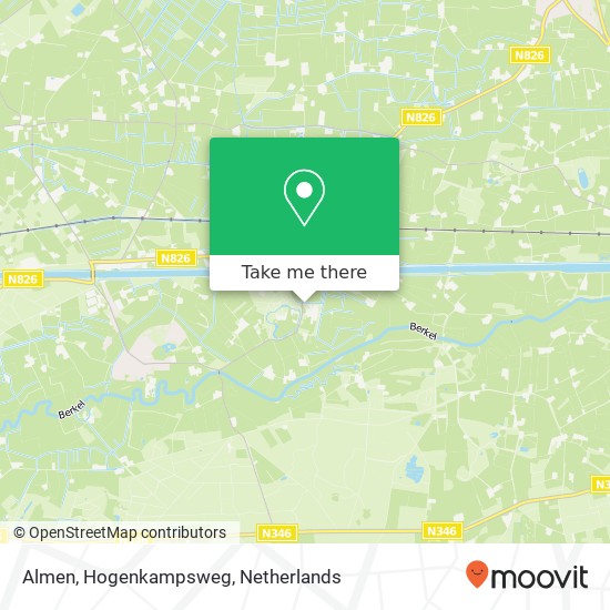 Almen, Hogenkampsweg kaart