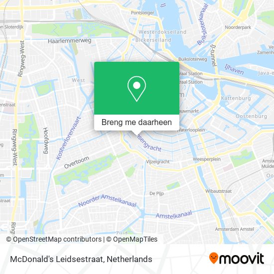 McDonald's Leidsestraat kaart