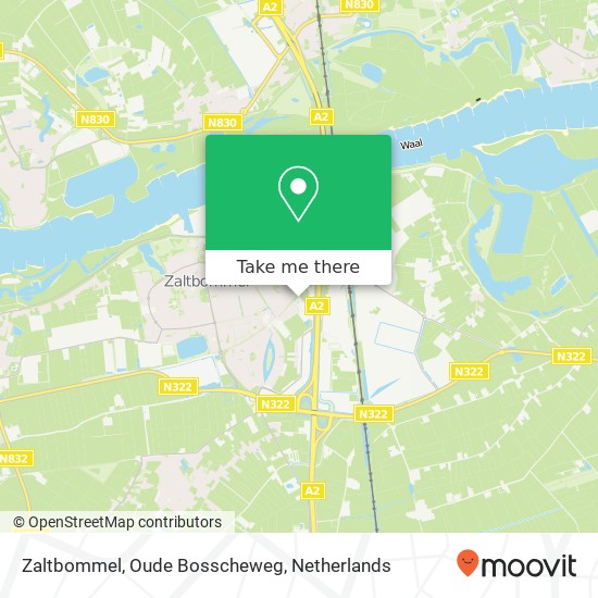 Zaltbommel, Oude Bosscheweg kaart