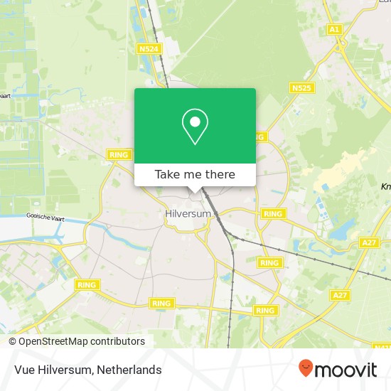 Vue Hilversum kaart