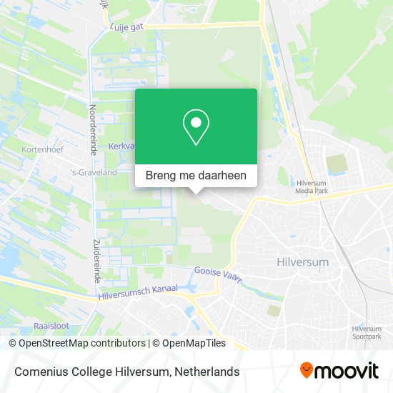 Comenius College Hilversum kaart