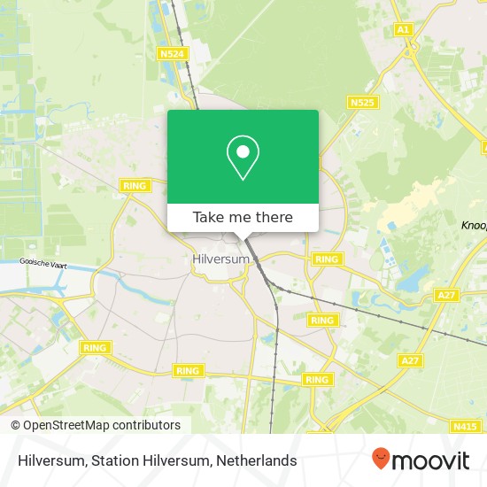 Hilversum, Station Hilversum kaart