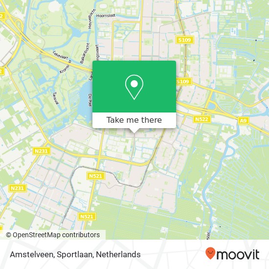 Amstelveen, Sportlaan kaart