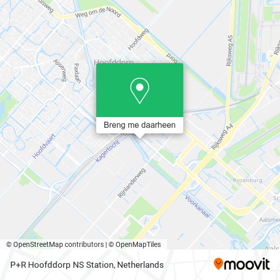 P+R Hoofddorp NS Station kaart