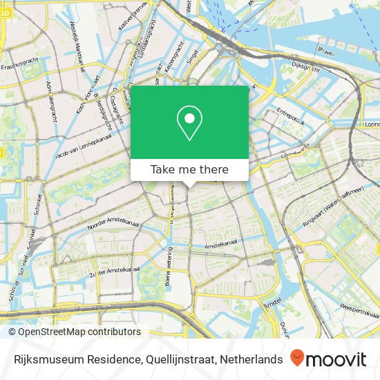 Rijksmuseum Residence, Quellijnstraat kaart