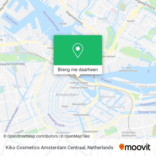 Kiko Cosmetics Amsterdam Centraal kaart