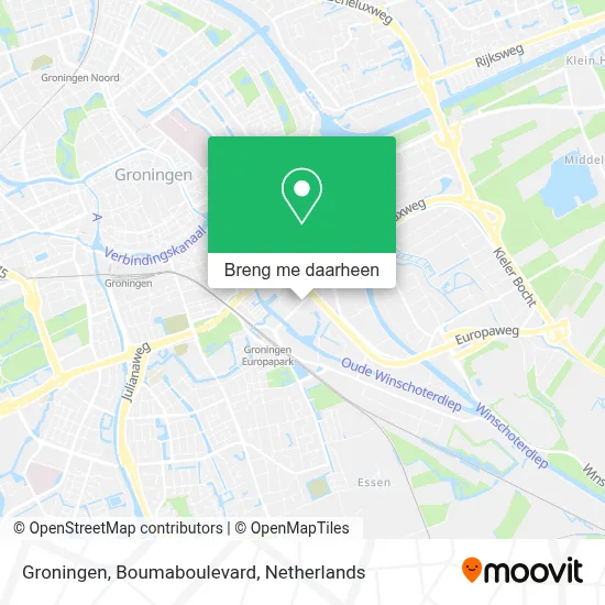Groningen, Boumaboulevard kaart