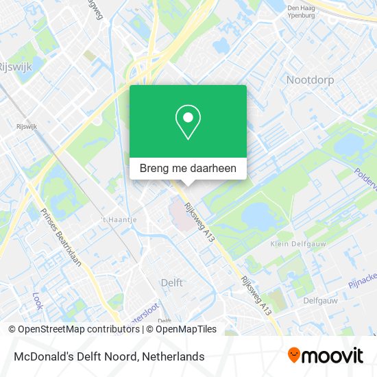 McDonald's Delft Noord kaart