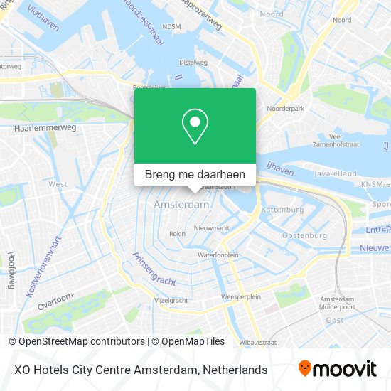 XO Hotels City Centre Amsterdam kaart