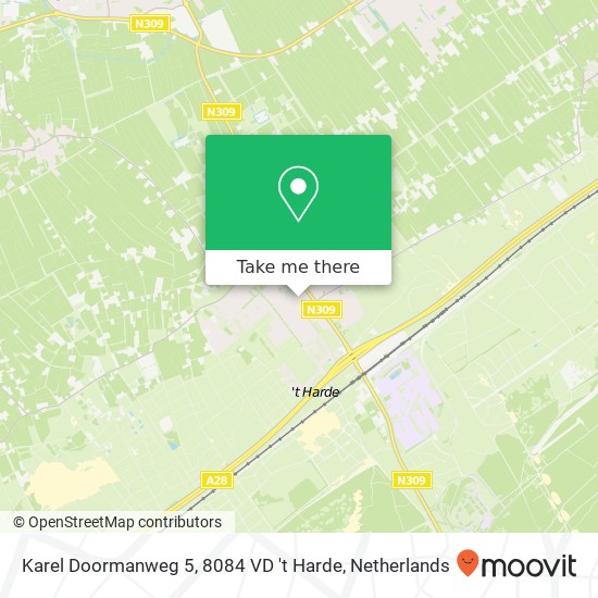 Karel Doormanweg 5, 8084 VD 't Harde kaart