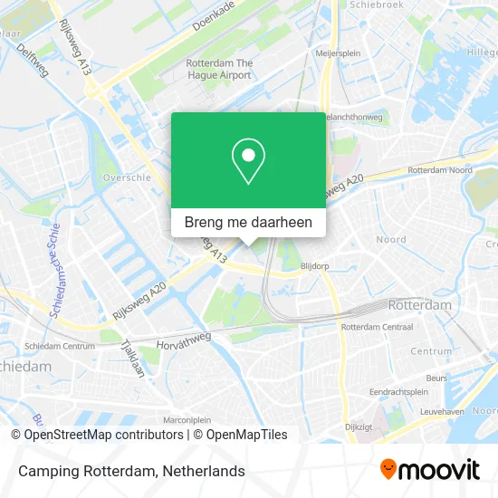 Camping Rotterdam kaart