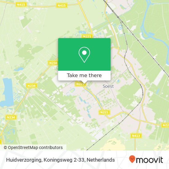 Huidverzorging, Koningsweg 2-33 kaart