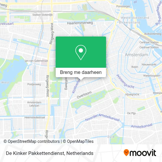 De Kinker Pakkettendienst kaart