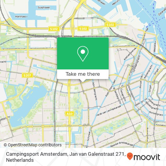 Campingsport Amsterdam, Jan van Galenstraat 271 kaart