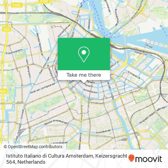 Istituto Italiano di Cultura Amsterdam, Keizersgracht 564 kaart