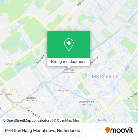 P+R Den Haag Mariahoeve kaart