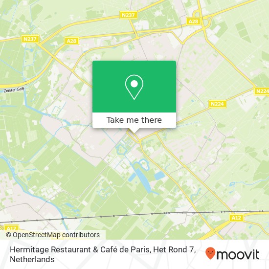 Hermitage Restaurant & Café de Paris, Het Rond 7 kaart