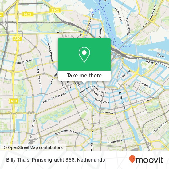 Billy Thais, Prinsengracht 358 kaart