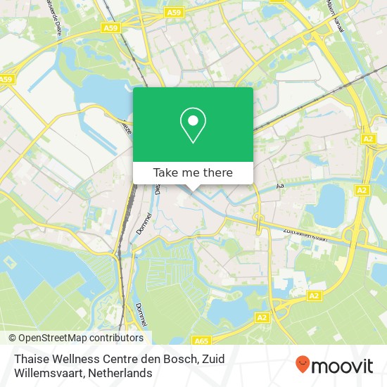 Thaise Wellness Centre den Bosch, Zuid Willemsvaart kaart