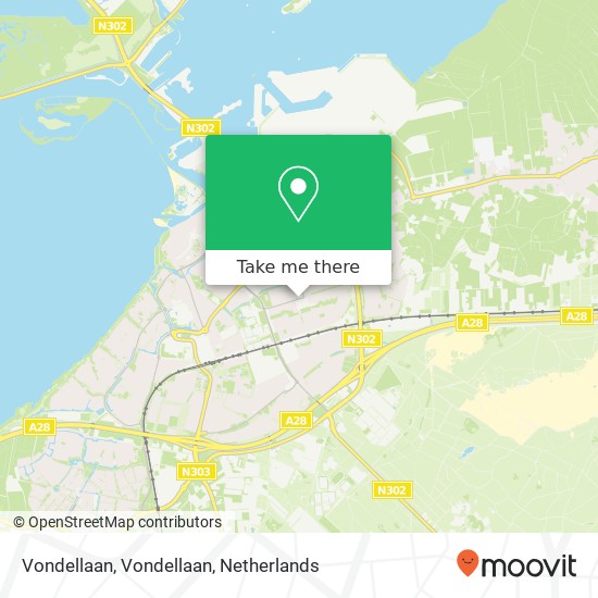 Vondellaan, Vondellaan kaart