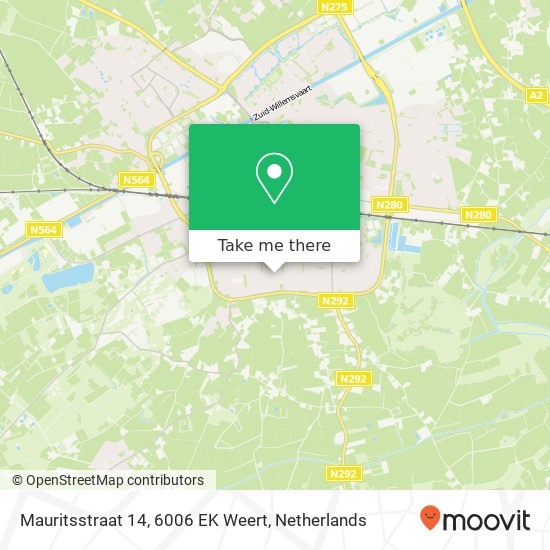 Mauritsstraat 14, 6006 EK Weert kaart