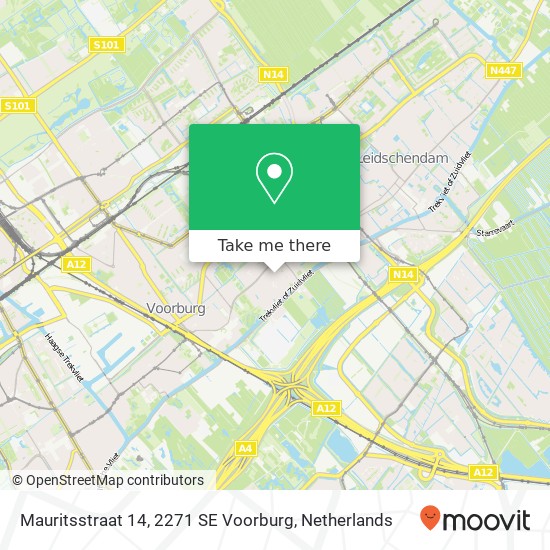 Mauritsstraat 14, 2271 SE Voorburg kaart