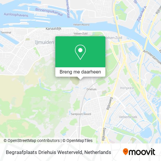 Begraafplaats Driehuis Westerveld kaart