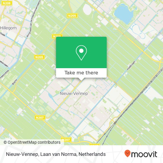 Nieuw-Vennep, Laan van Norma kaart