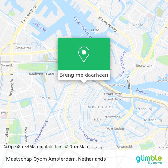 Maatschap Qyom Amsterdam kaart