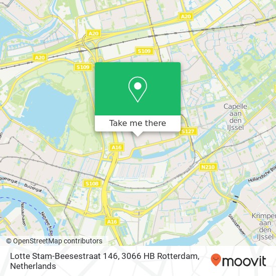 Lotte Stam-Beesestraat 146, 3066 HB Rotterdam kaart