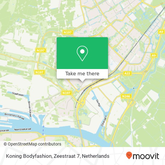 Koning Bodyfashion, Zeestraat 7 kaart