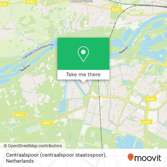 Centraalspoor (centraalspoor staatsspoor), 6846 GB Arnhem kaart