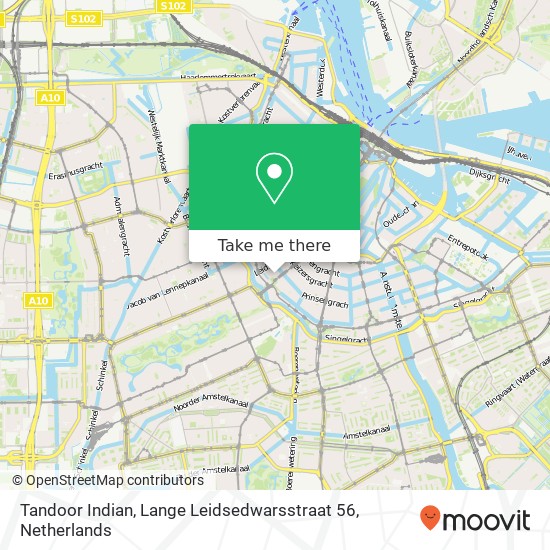 Tandoor Indian, Lange Leidsedwarsstraat 56 kaart