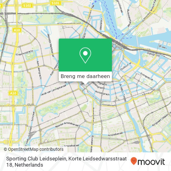 Sporting Club Leidseplein, Korte Leidsedwarsstraat 18 kaart