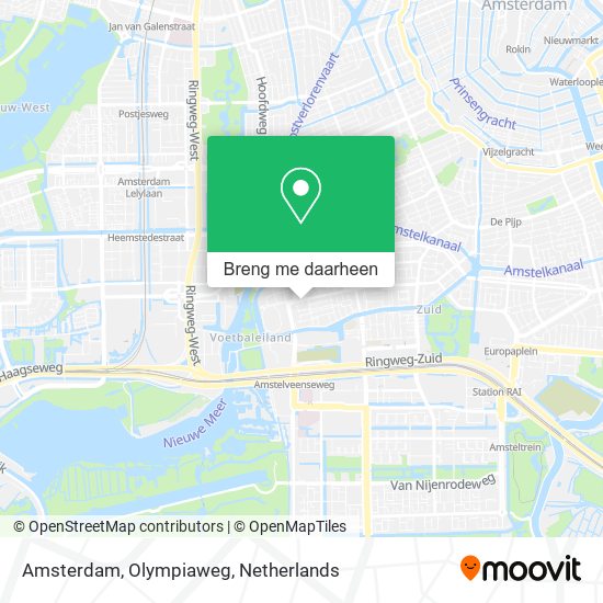 Amsterdam, Olympiaweg kaart