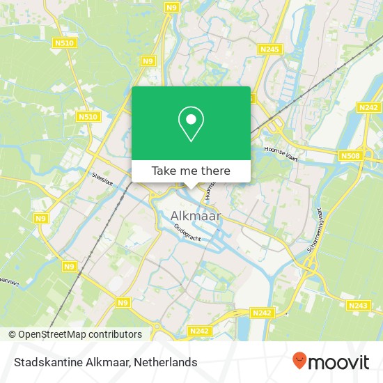 Stadskantine Alkmaar kaart